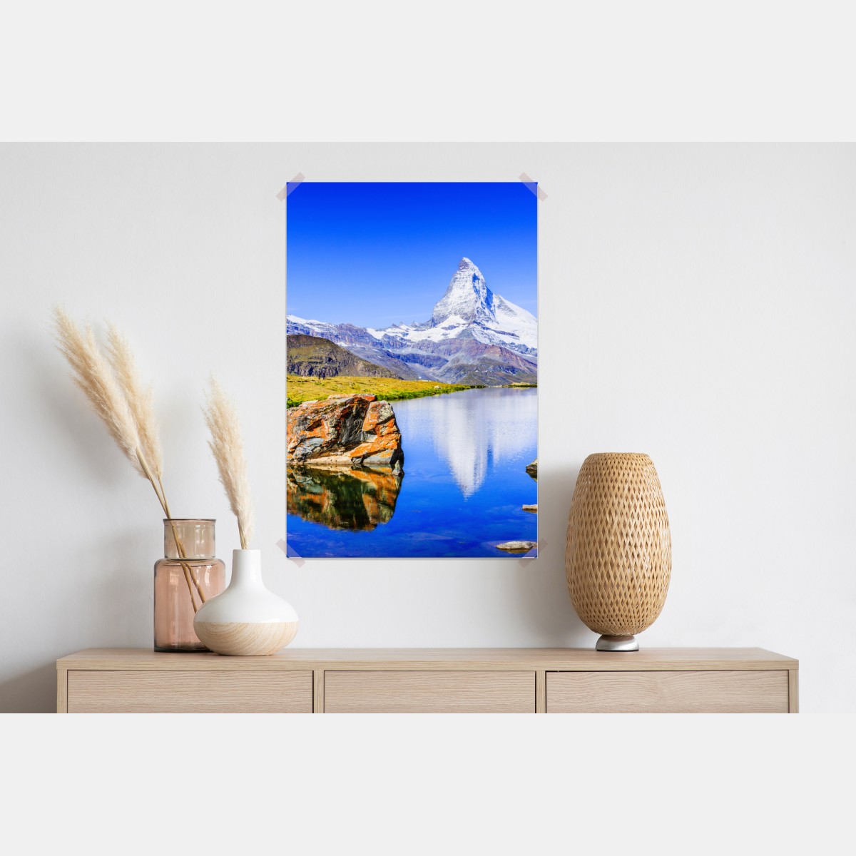 Plakat Matterhorn odbicie w Stellisee, Zermatt – Wallissimo® Plakat Matterhorn odbicie w Stellisee, Zermatt – Wallissimo®