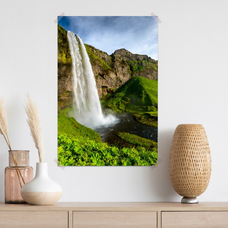 Plakat Seljalandsfoss wodospad na Islandii – Wallissimo® Plakat Seljalandsfoss wodospad na Islandii – Wallissimo®
