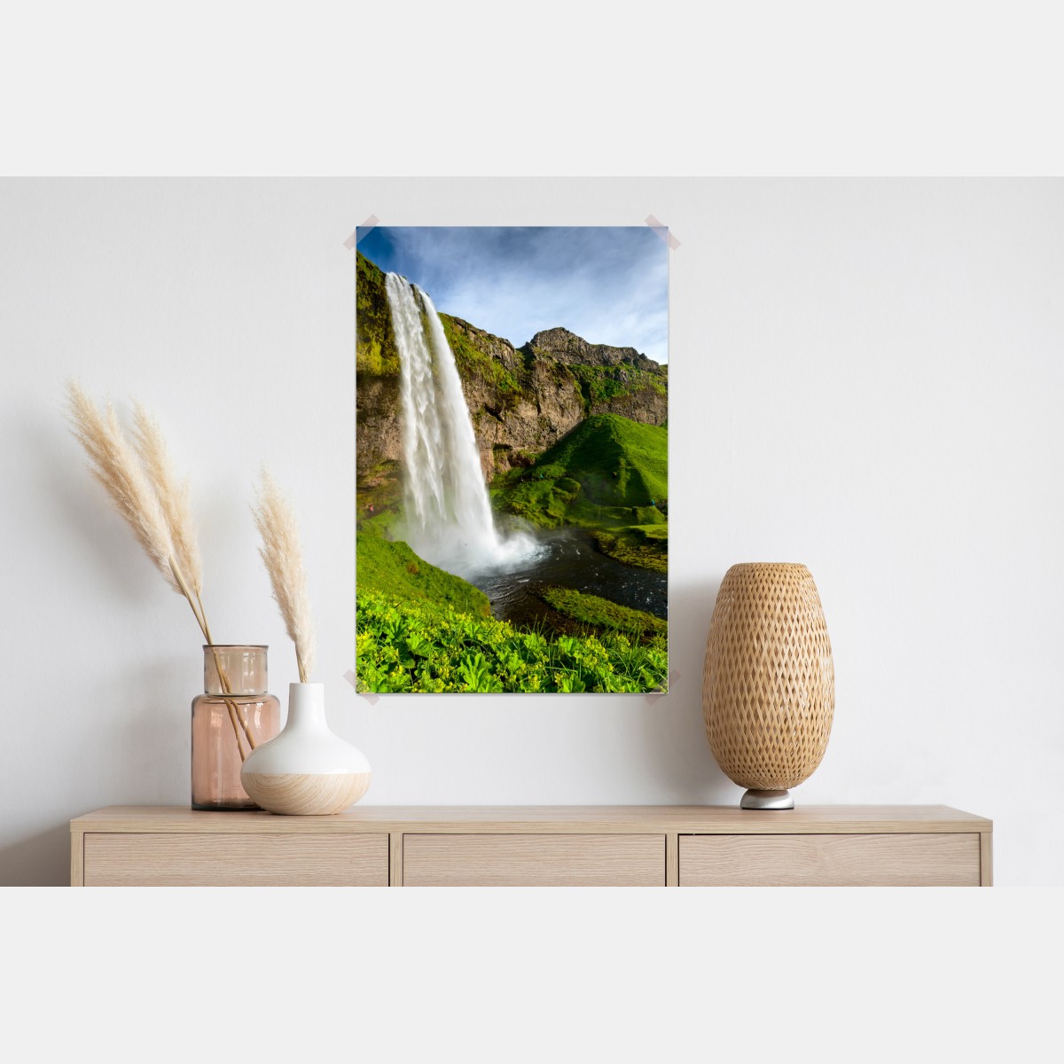 Plakat Seljalandsfoss wodospad na Islandii – Wallissimo® Plakat Seljalandsfoss wodospad na Islandii – Wallissimo®