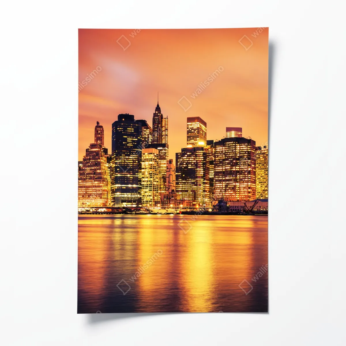 Plakat Nowy Jork panorama o zachodzie słońca – Wallissimo® Plakat Nowy Jork panorama o zachodzie słońca – Wallissimo®