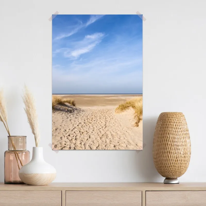 Plakat spokojne wydmy na wybrzeżu Niemiec – Wallissimo® Plakat spokojne wydmy na wybrzeżu Niemiec – Wallissimo®