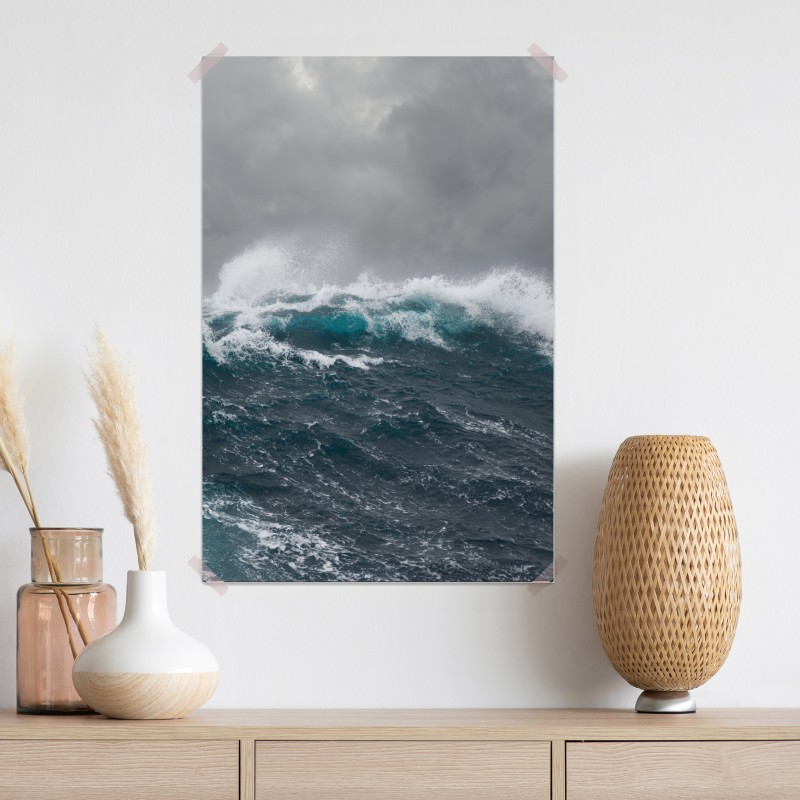 Plakat burzliwe morze z rozbijającymi się falami – Wallissimo® Plakat burzliwe morze z rozbijającymi się falami – Wallissimo®