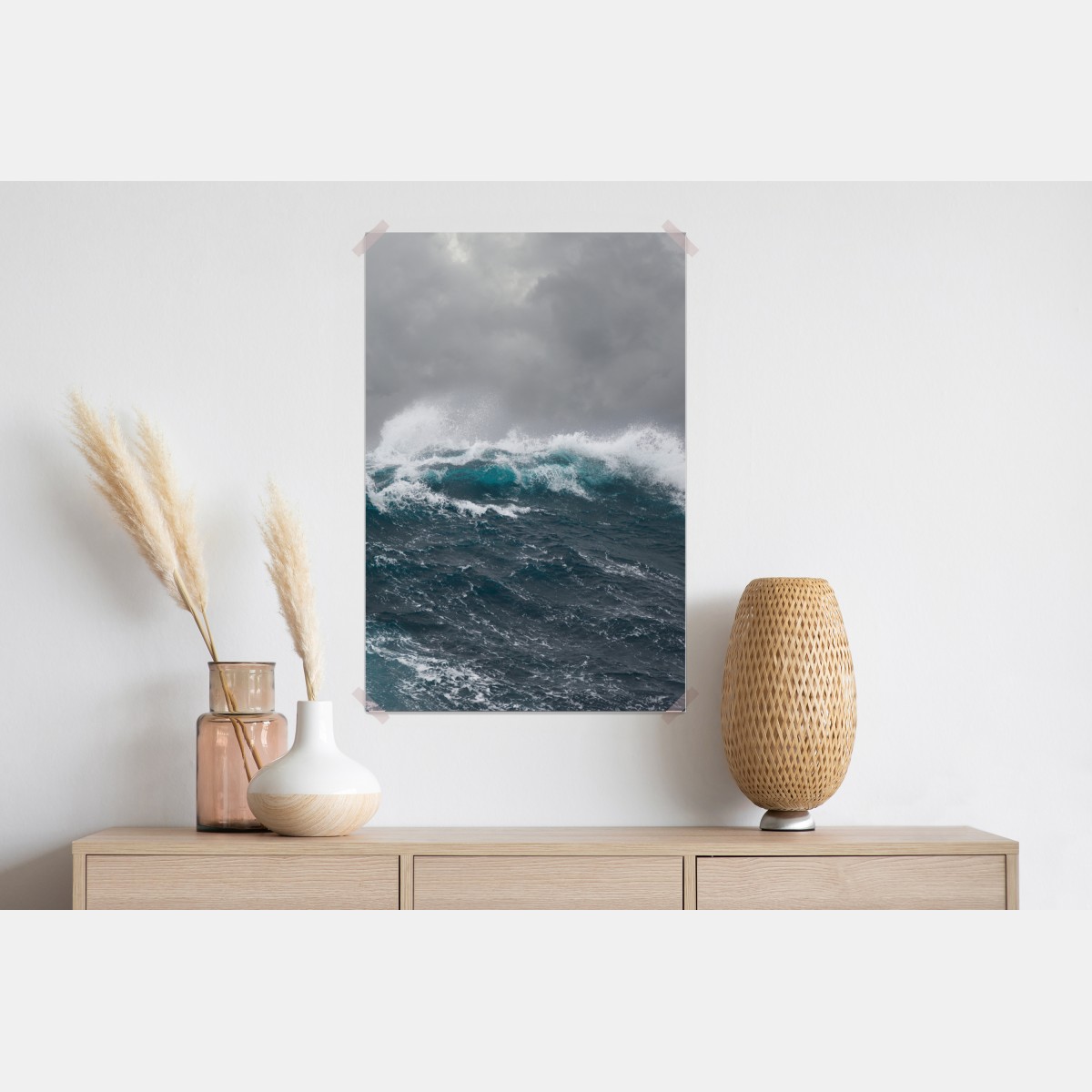 Plakat burzliwe morze z rozbijającymi się falami – Wallissimo® Plakat burzliwe morze z rozbijającymi się falami – Wallissimo®
