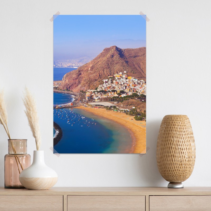 Plakat plażowy pejzaż Playa de Las Teresitas, Teneryfa – Wallissimo® Plakat plażowy pejzaż Playa de Las Teresitas, Teneryfa – Wallissimo®