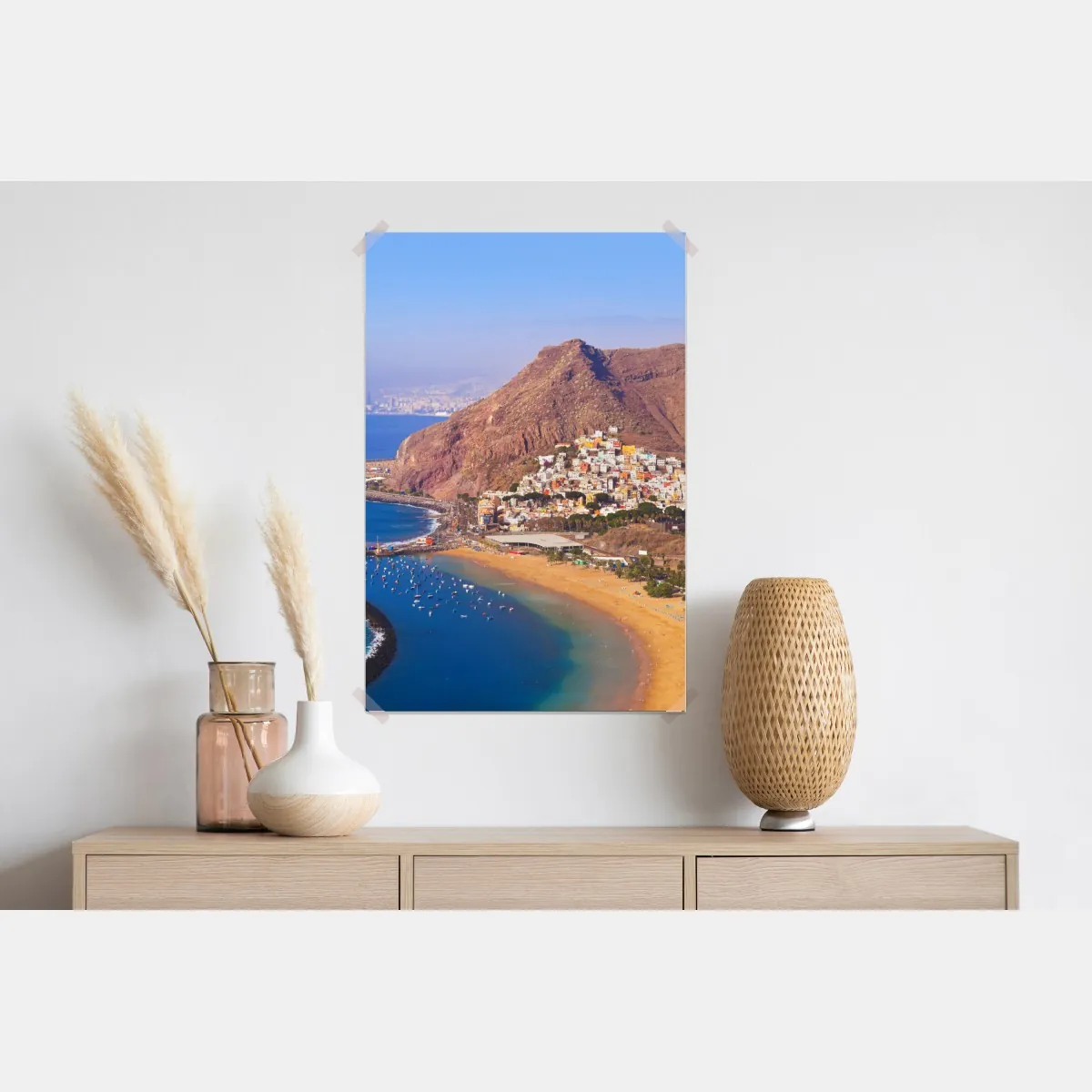 Plakat plażowy pejzaż Playa de Las Teresitas, Teneryfa – Wallissimo® Plakat plażowy pejzaż Playa de Las Teresitas, Teneryfa – Wallissimo®