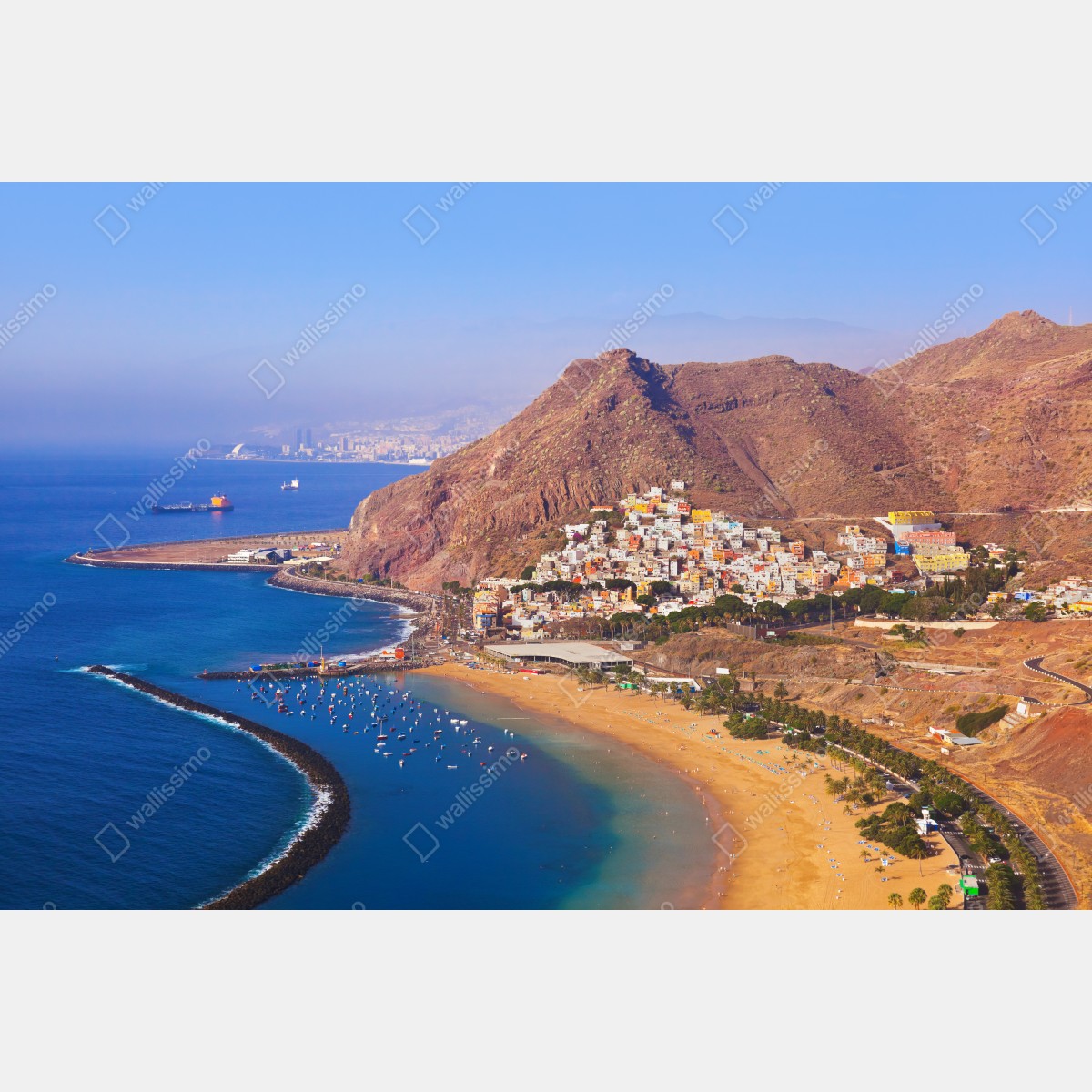 Plakat plażowy pejzaż Playa de Las Teresitas, Teneryfa – Wallissimo® Plakat plażowy pejzaż Playa de Las Teresitas, Teneryfa – Wallissimo®