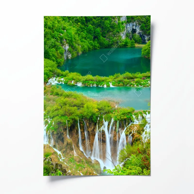 Plakat pastelowy wzór liści na ścianę – Wallissimo®