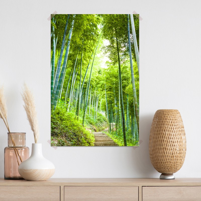 Plakat spokojna ścieżka w bambusowym lesie – Wallissimo® Plakat spokojna ścieżka w bambusowym lesie – Wallissimo®