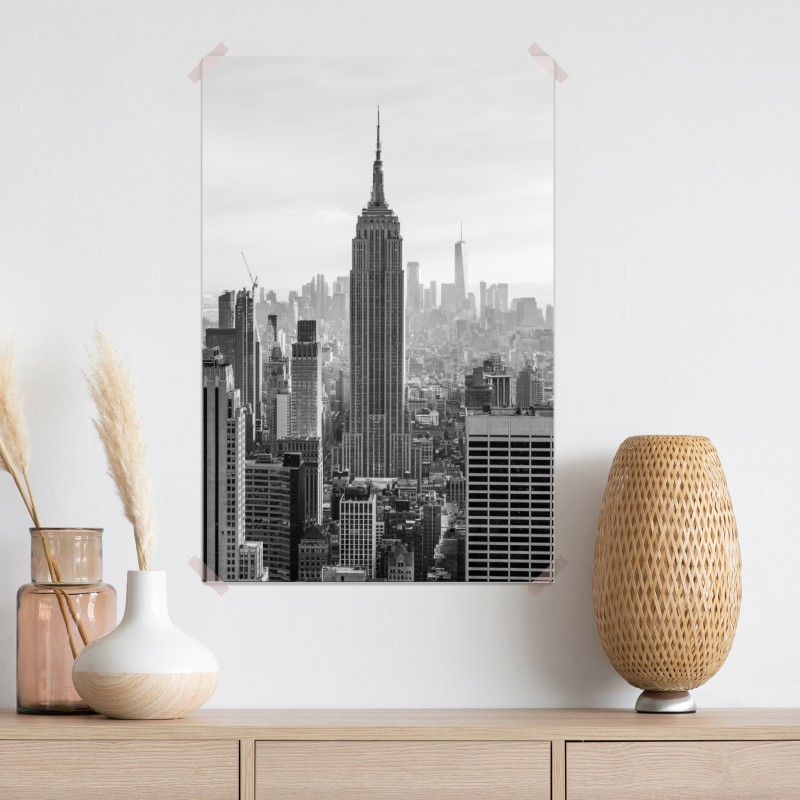 Plakat Nowy Jork panorama w czerni i bieli – Wallissimo® Plakat Nowy Jork panorama w czerni i bieli – Wallissimo®