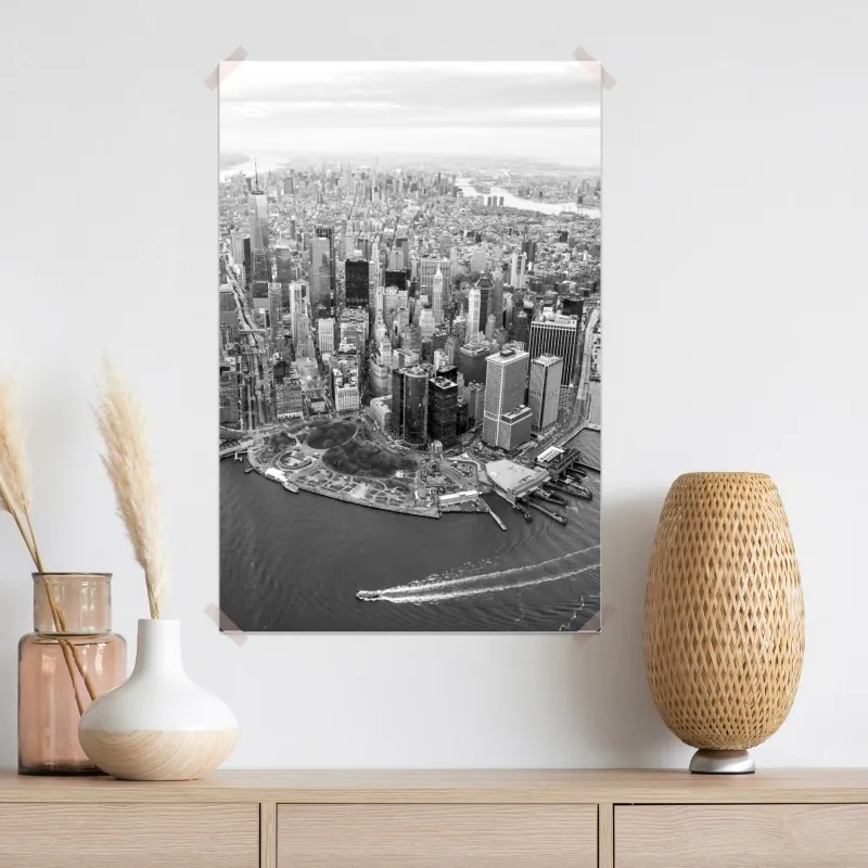 Plakat Manhattan panorama z lotu ptaka – Wallissimo® Plakat Manhattan panorama z lotu ptaka – Wallissimo®