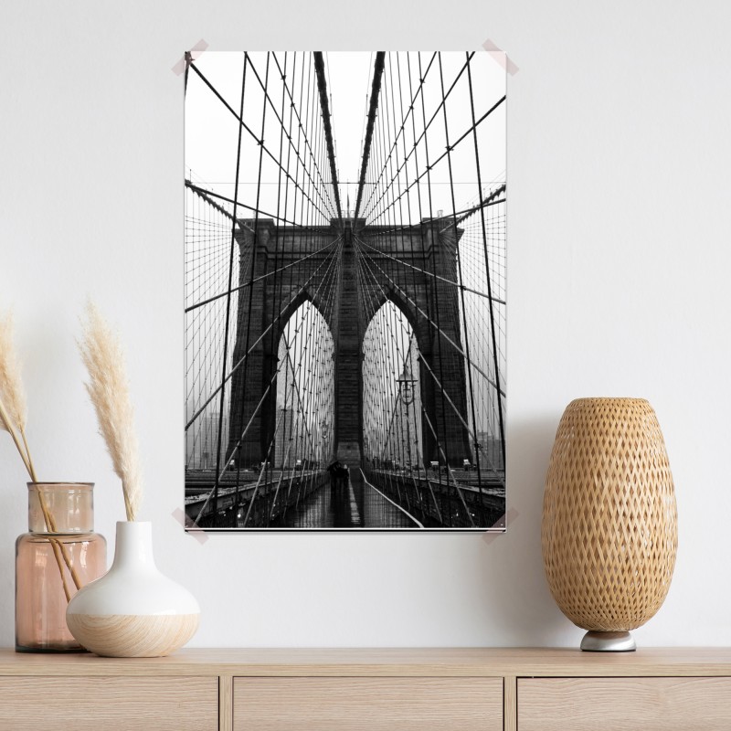 Plakat Most Brookliński geometryczna perspektywa – Wallissimo® Plakat Most Brookliński geometryczna perspektywa – Wallissimo®
