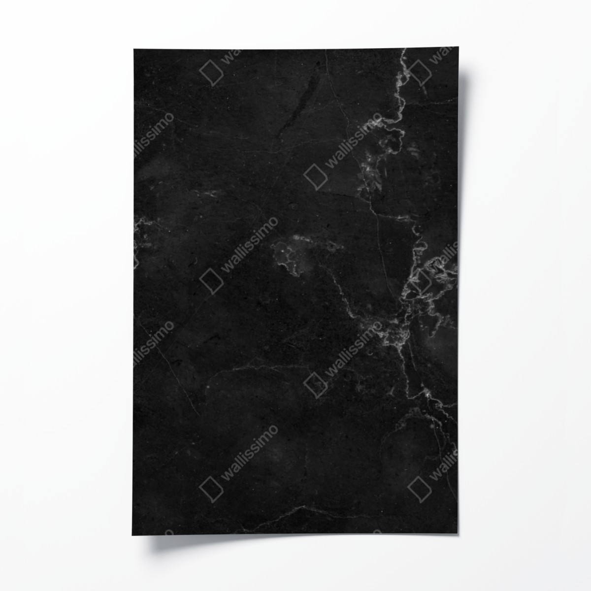 Poster black marble veined pattern