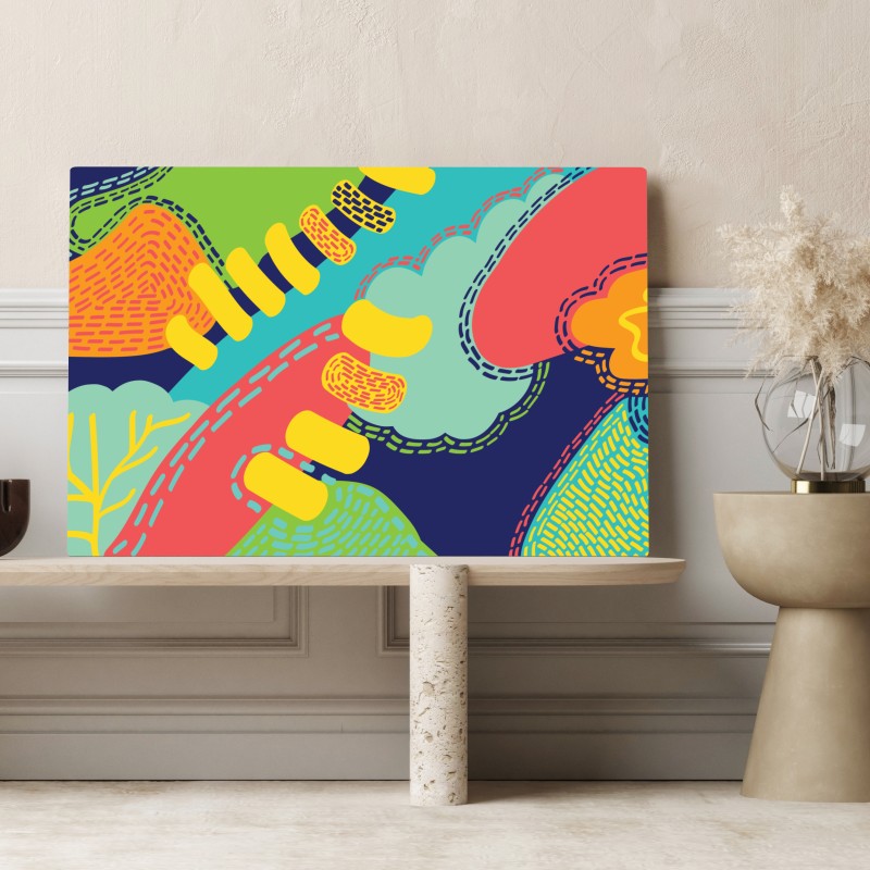 Obraz na płótnie żywy abstrakcyjny wzór – Wallissimo® Obraz na płótnie żywy abstrakcyjny wzór – Wallissimo®