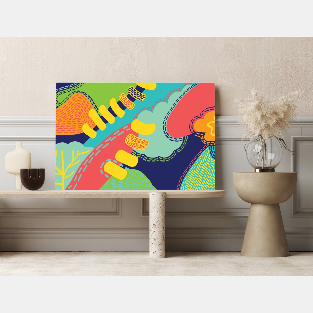 Obraz na płótnie żywy abstrakcyjny wzór – Wallissimo® Obraz na płótnie żywy abstrakcyjny wzór – Wallissimo®