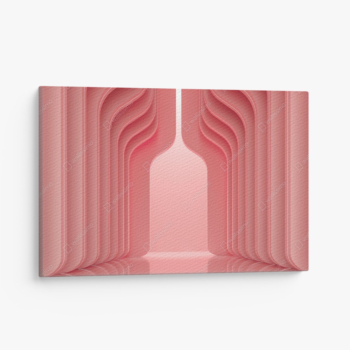 Canvas print coral pink curved archway abstract