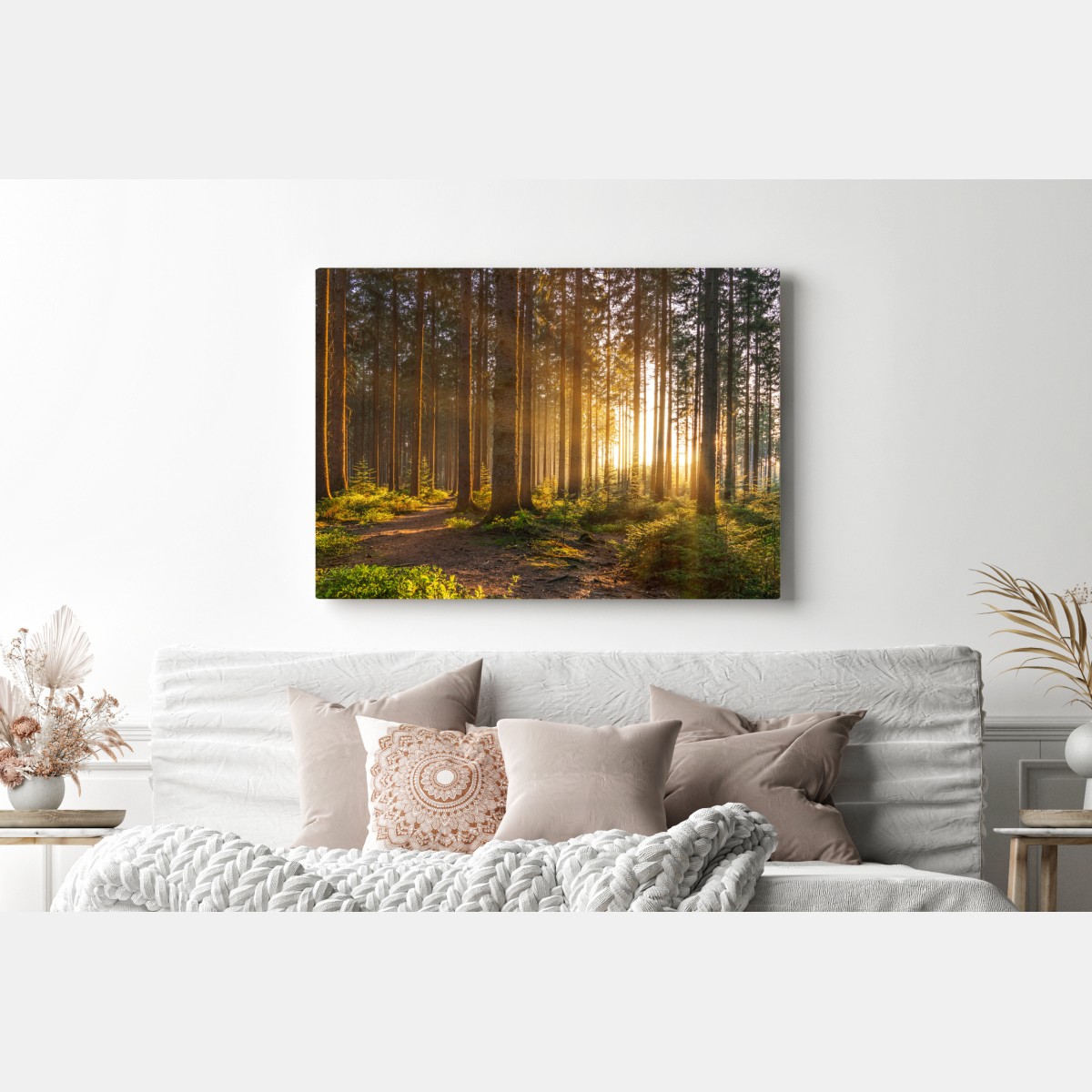 Obraz na płótnie słoneczny las o poranku – Wallissimo® Obraz na płótnie słoneczny las o poranku – Wallissimo®