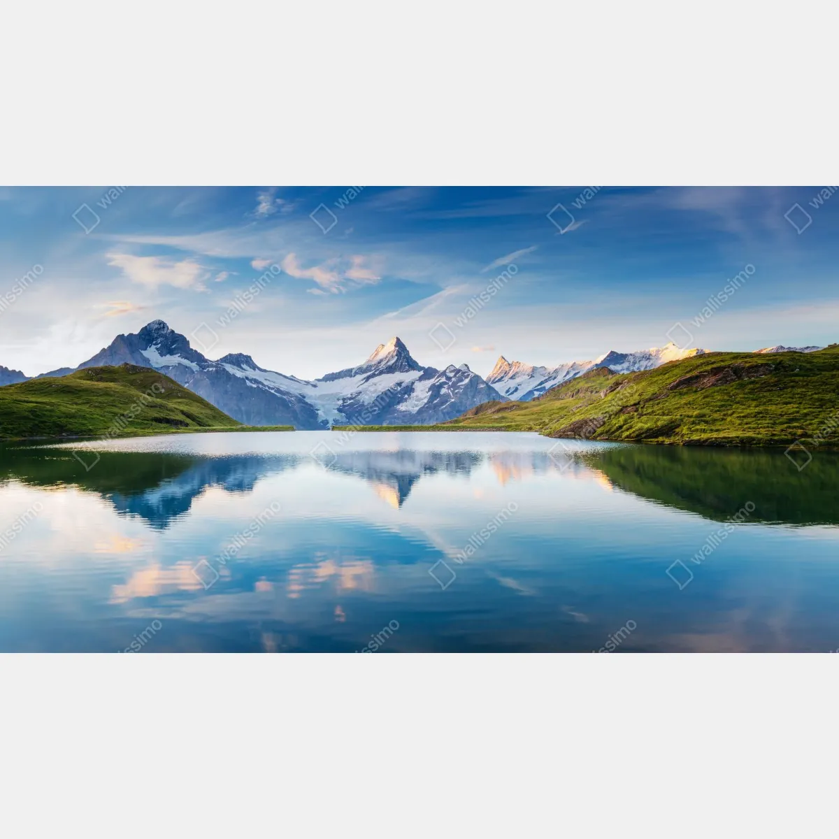 Obraz na płótnie majestatyczne odbicie Alp przy Bachalpsee – Wallissimo® Obraz na płótnie majestatyczne odbicie Alp przy Bachalpsee – Wallissimo®