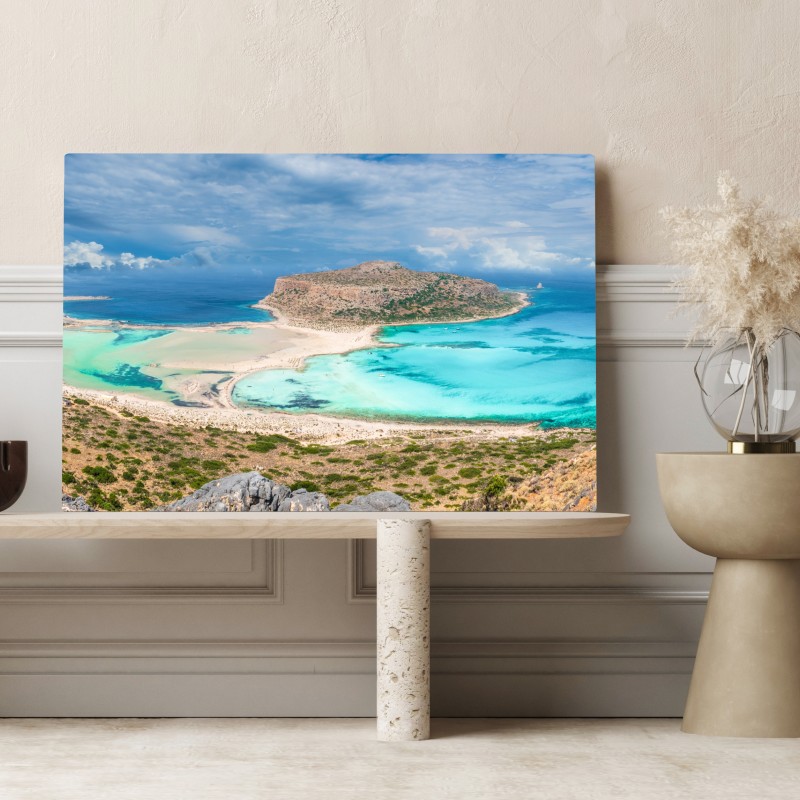 Obraz na płótnie Balos Lagoon, Kreta panoramiczny widok na plażę – Wallissimo® Obraz na płótnie Balos Lagoon, Kreta panoramiczny widok na plażę – Wallissimo®