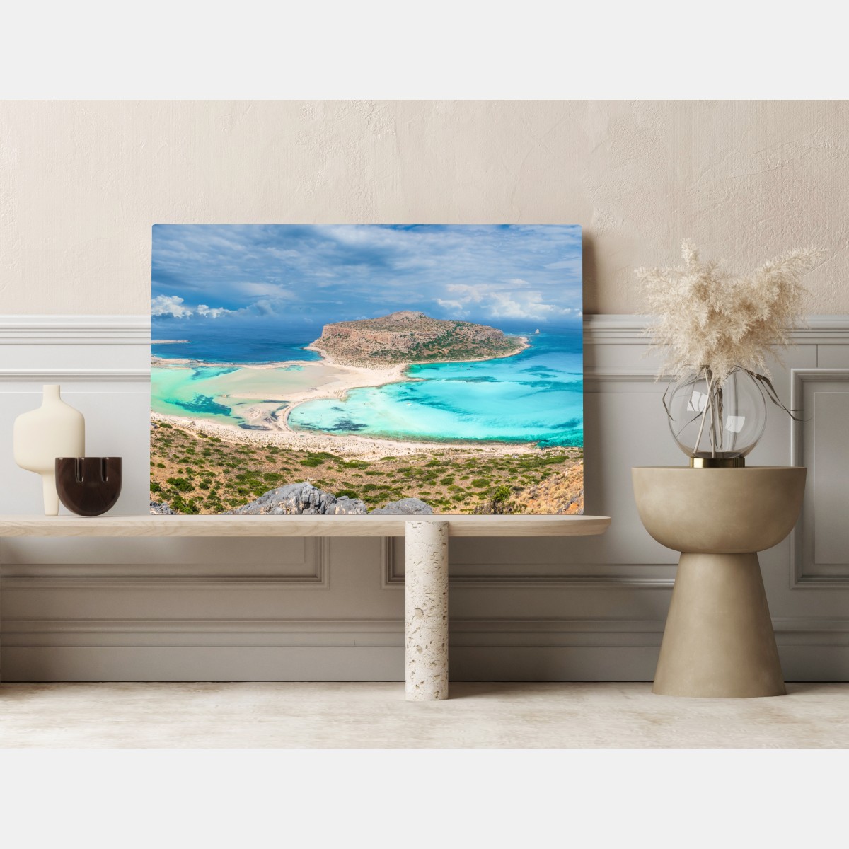 Obraz na płótnie Balos Lagoon, Kreta panoramiczny widok na plażę – Wallissimo® Obraz na płótnie Balos Lagoon, Kreta panoramiczny widok na plażę – Wallissimo®