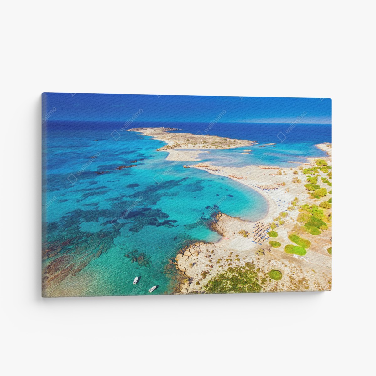 Canvas print Elafonissi beach, Crete turquoise lagoon