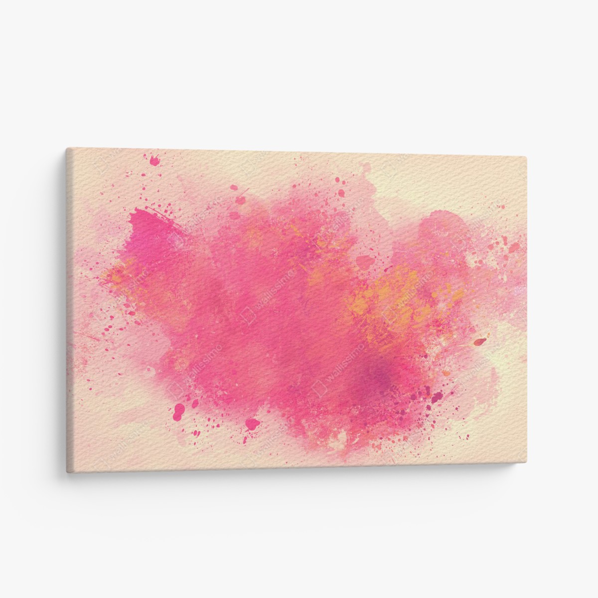 Canvas print vibrant pink watercolor splash