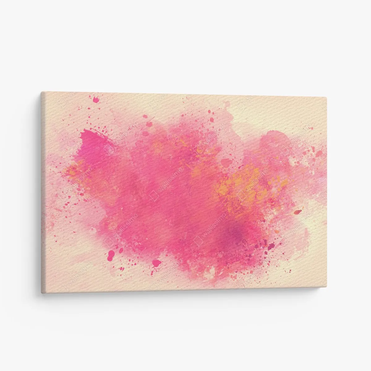 Obraz na płótnie żywa różowa akwarelowa plama – Wallissimo® Obraz na płótnie żywa różowa akwarelowa plama – Wallissimo®