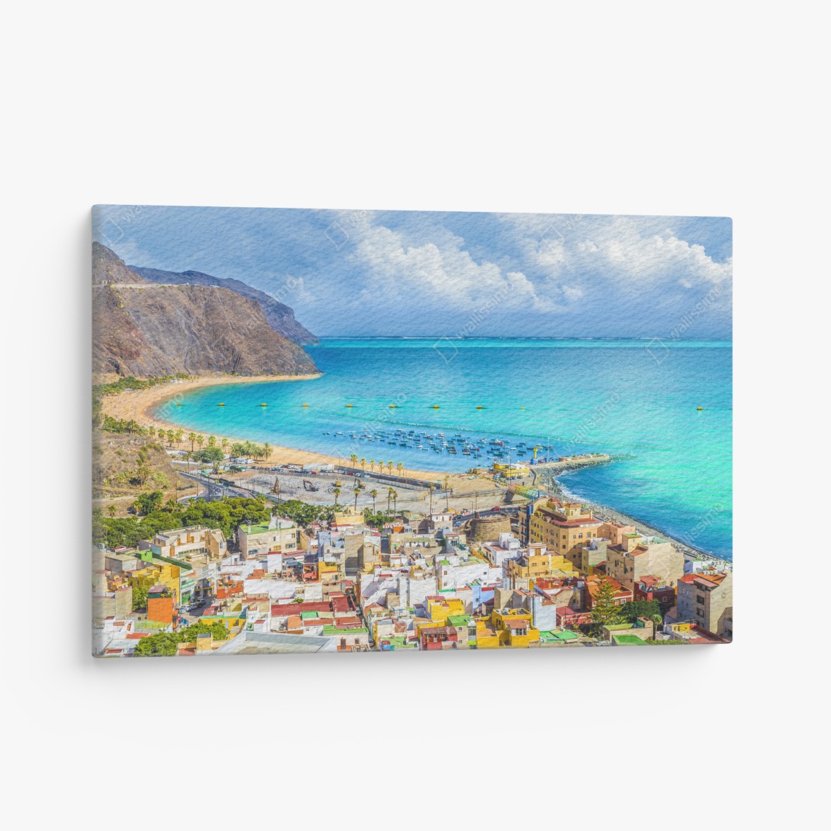 Canvas print Las Teresitas beach panorama, Tenerife