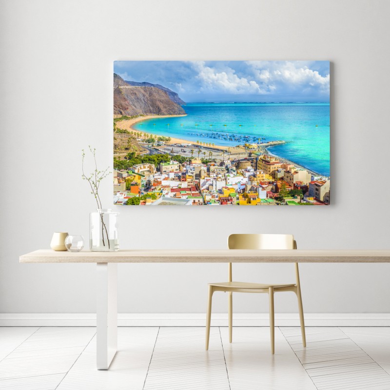 Obraz na płótnie panorama plaży Las Teresitas, Teneryfa – Wallissimo® Obraz na płótnie panorama plaży Las Teresitas, Teneryfa – Wallissimo®