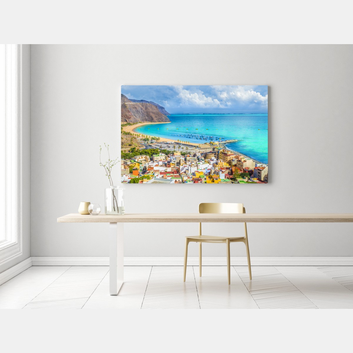 Obraz na płótnie panorama plaży Las Teresitas, Teneryfa – Wallissimo® Obraz na płótnie panorama plaży Las Teresitas, Teneryfa – Wallissimo®