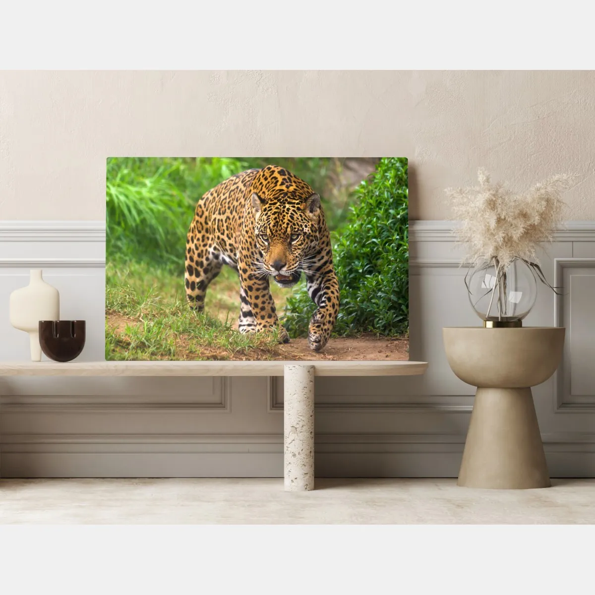 Obraz na płótnie majestatyczny jaguar w naturze – Wallissimo® Obraz na płótnie majestatyczny jaguar w naturze – Wallissimo®