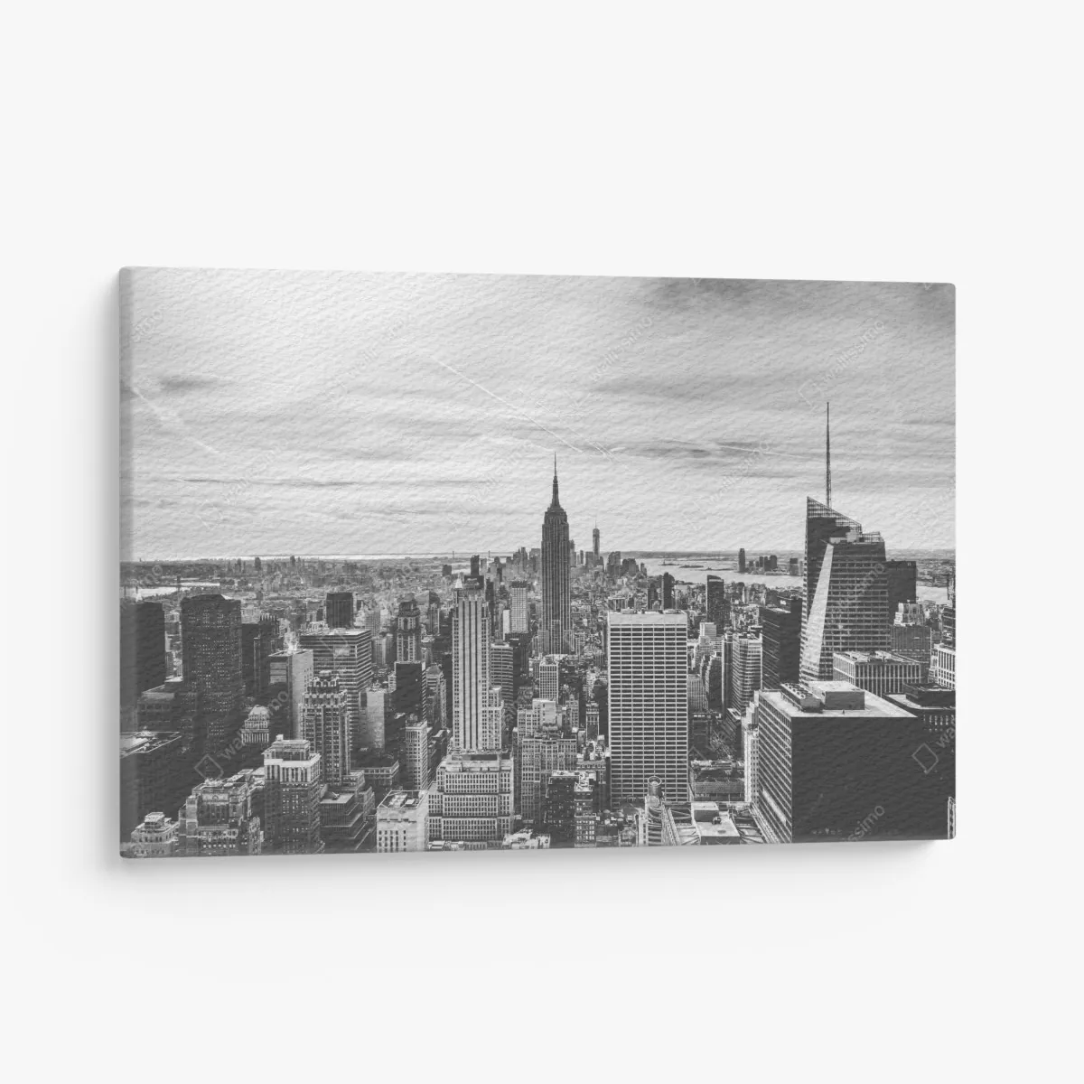 Obraz na płótnie panorama Nowego Jorku w odcieniach szarości – Wallissimo® Obraz na płótnie panorama Nowego Jorku w odcieniach szarości – Wallissimo®