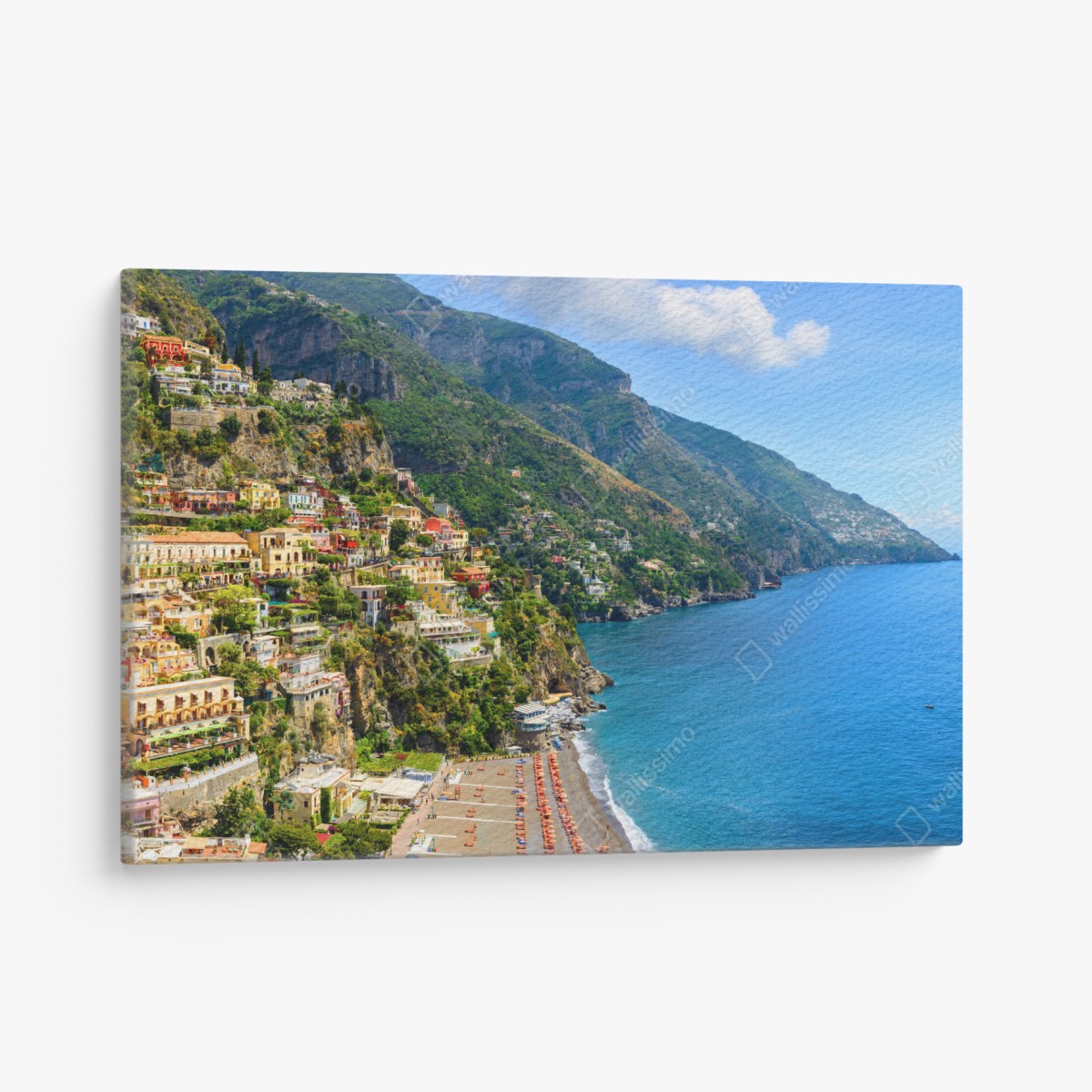 Canvas print colorful cliffside coastal panorama
