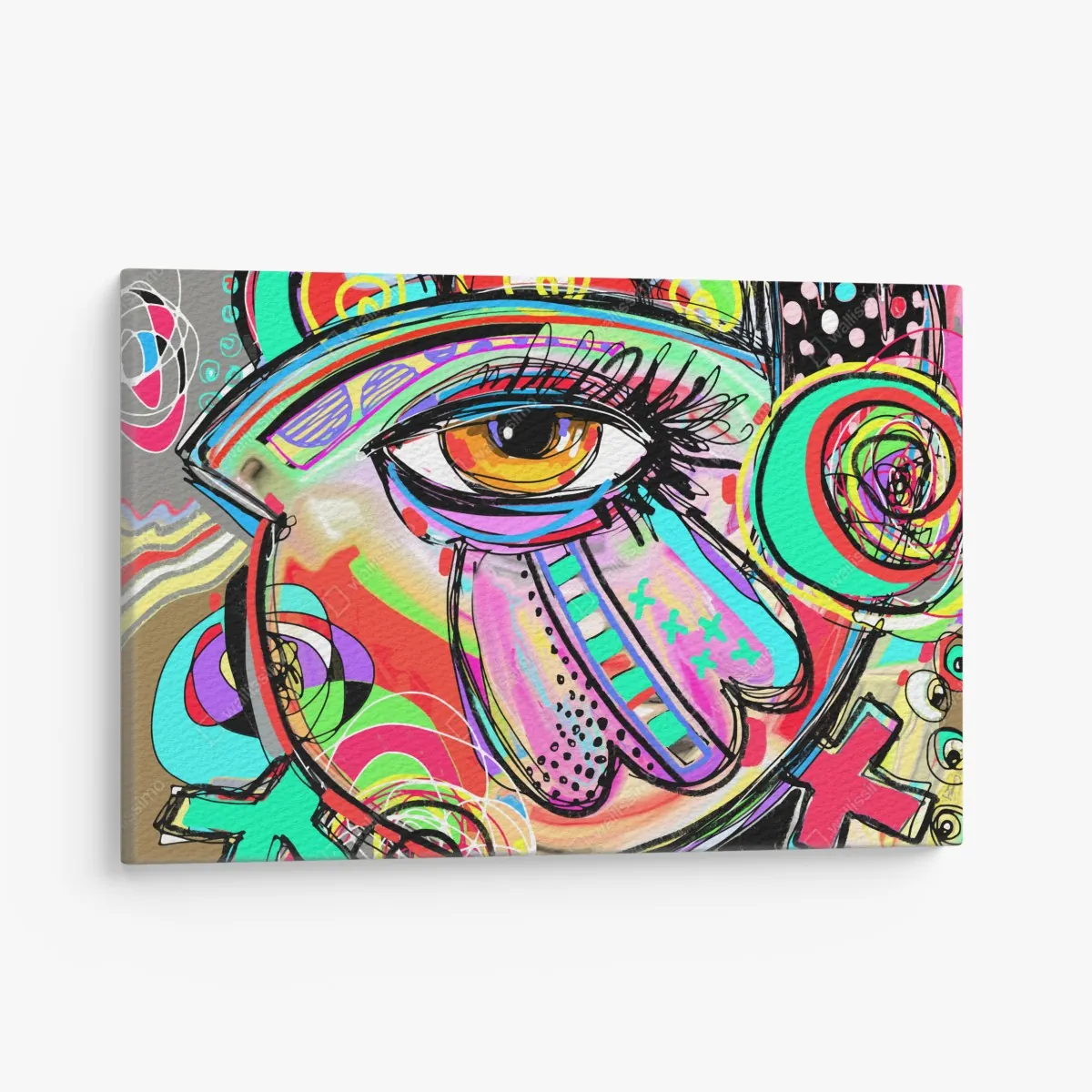 Obraz na płótnie żywe abstrakcyjne oko w stylu pop art – Wallissimo® Obraz na płótnie żywe abstrakcyjne oko w stylu pop art – Wallissimo®