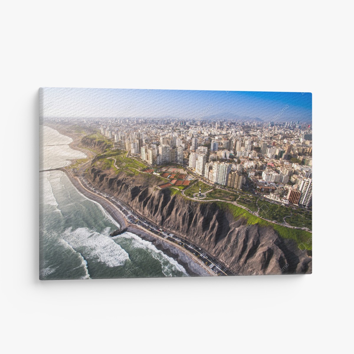 Canvas print Miraflores coastline panorama, Lima