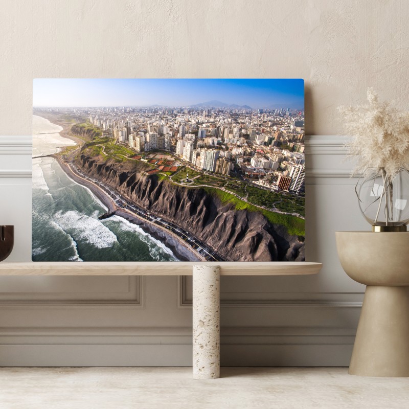 Obraz na płótnie panorama wybrzeża Miraflores, Lima – Wallissimo® Obraz na płótnie panorama wybrzeża Miraflores, Lima – Wallissimo®