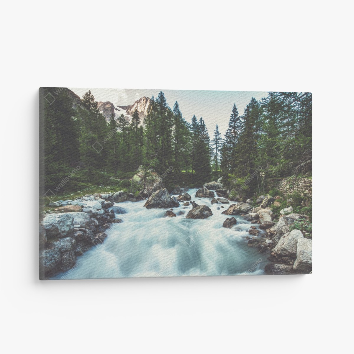 Canvas print scenic alpine river in Ferret Valley
