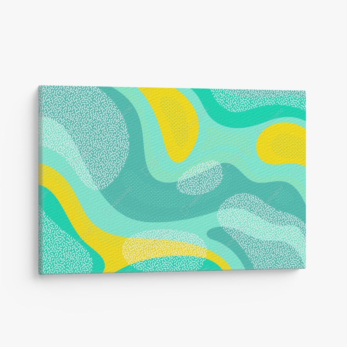 Canvas print turquoise and yellow abstract pattern