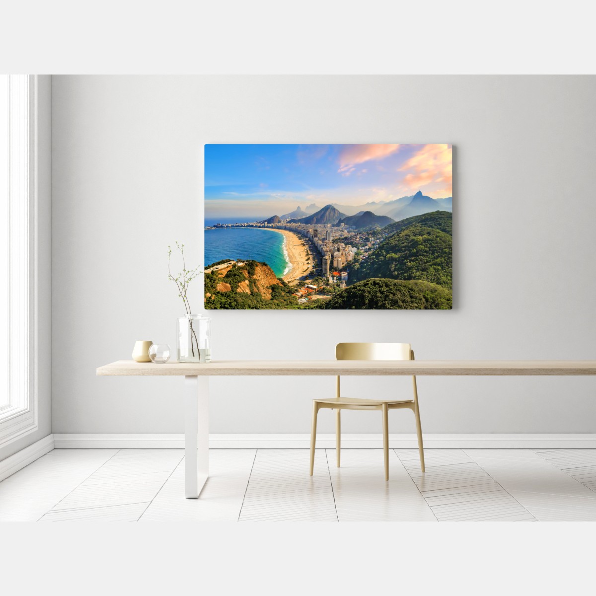 Obraz na płótnie Copacabana i Ipanema panoramiczny widok z lotu ptaka – Wallissimo® Obraz na płótnie Copacabana i Ipanema panoramiczny widok z lotu ptaka – Wallissimo®