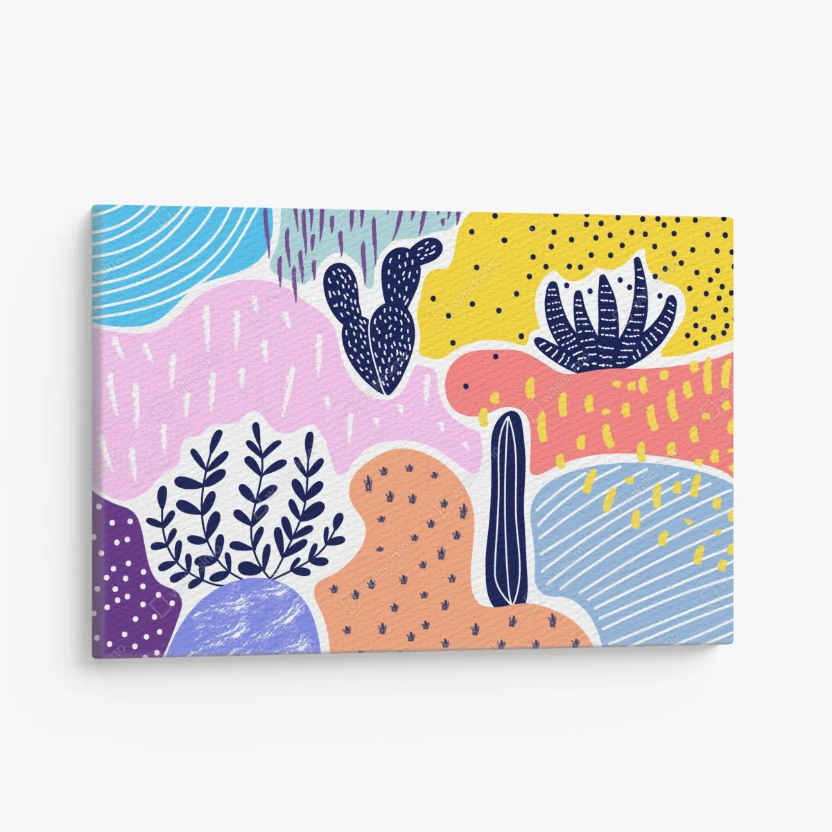 Obraz na płótnie zabawny abstrakcyjny wzór roślinny – Wallissimo® Obraz na płótnie zabawny abstrakcyjny wzór roślinny – Wallissimo®