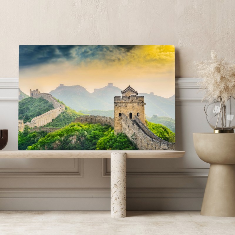 Obraz na płótnie wschód słońca nad Wielkim Murem Chińskim – Wallissimo® Obraz na płótnie wschód słońca nad Wielkim Murem Chińskim – Wallissimo®
