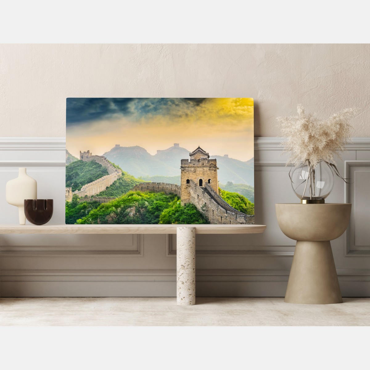 Obraz na płótnie wschód słońca nad Wielkim Murem Chińskim – Wallissimo® Obraz na płótnie wschód słońca nad Wielkim Murem Chińskim – Wallissimo®