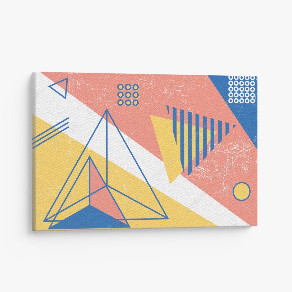Canvas print pastel geometric shapes composition