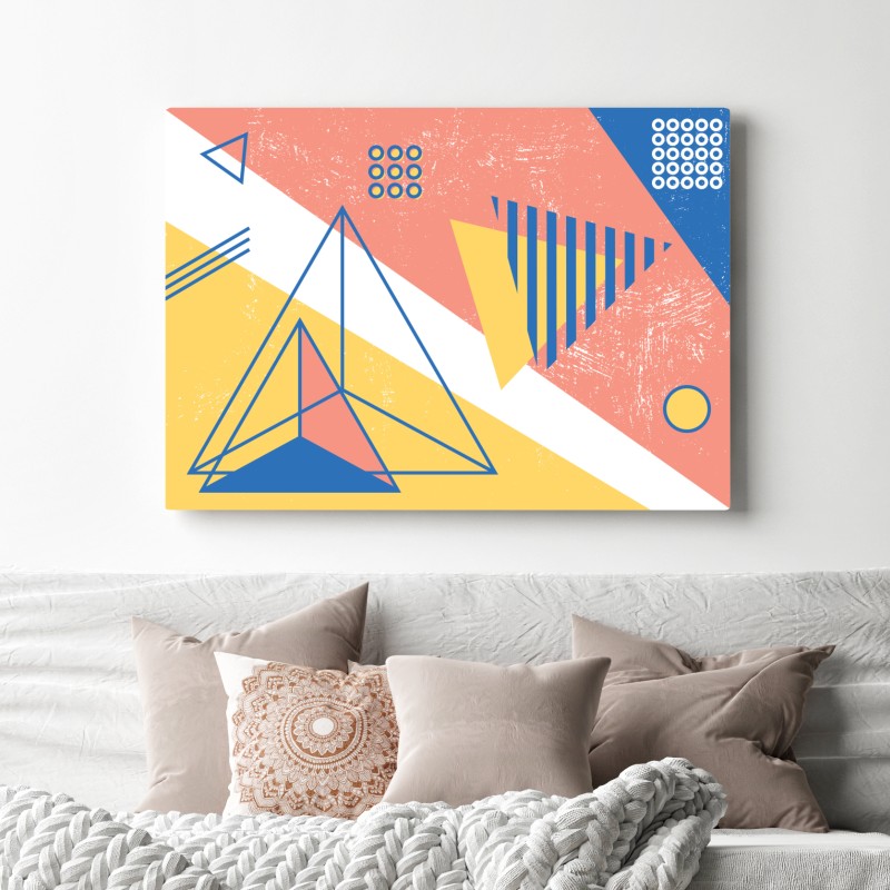 Obraz na płótnie pastelowa kompozycja geometryczna – Wallissimo® Obraz na płótnie pastelowa kompozycja geometryczna – Wallissimo®