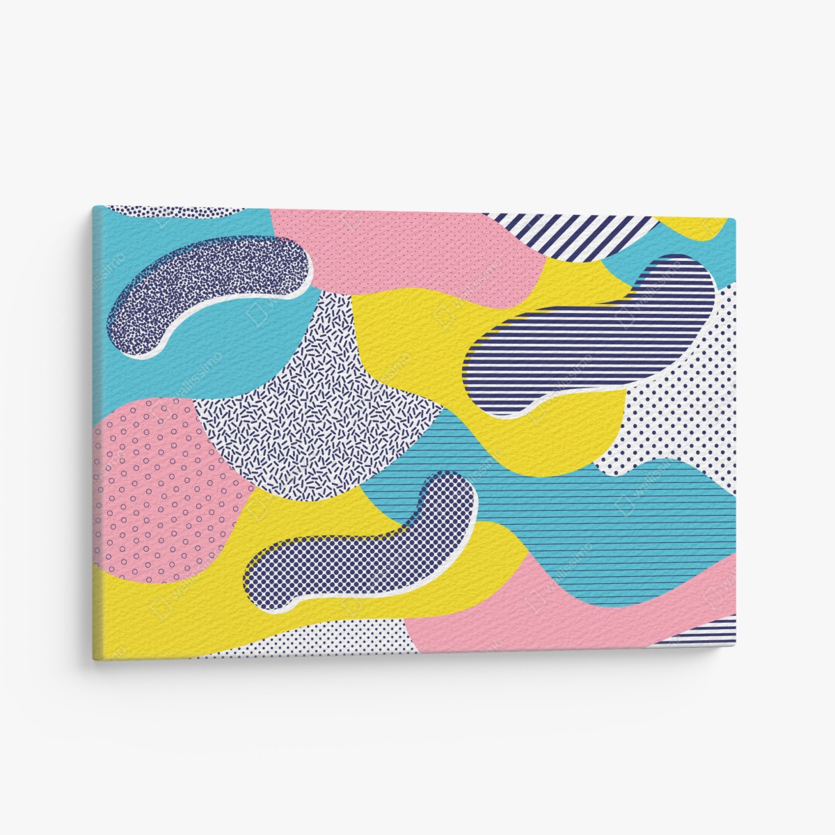 Canvas print playful abstract memphis pattern