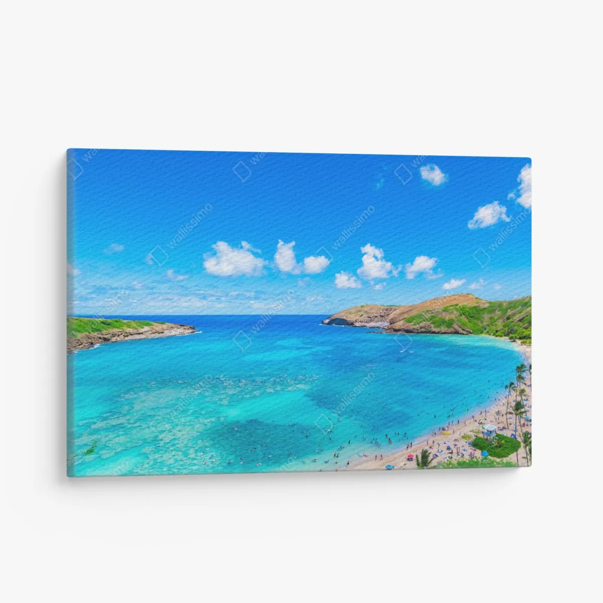 Obraz na płótnie tropikalna turkusowa zatoka panorama – Wallissimo® Obraz na płótnie tropikalna turkusowa zatoka panorama – Wallissimo®