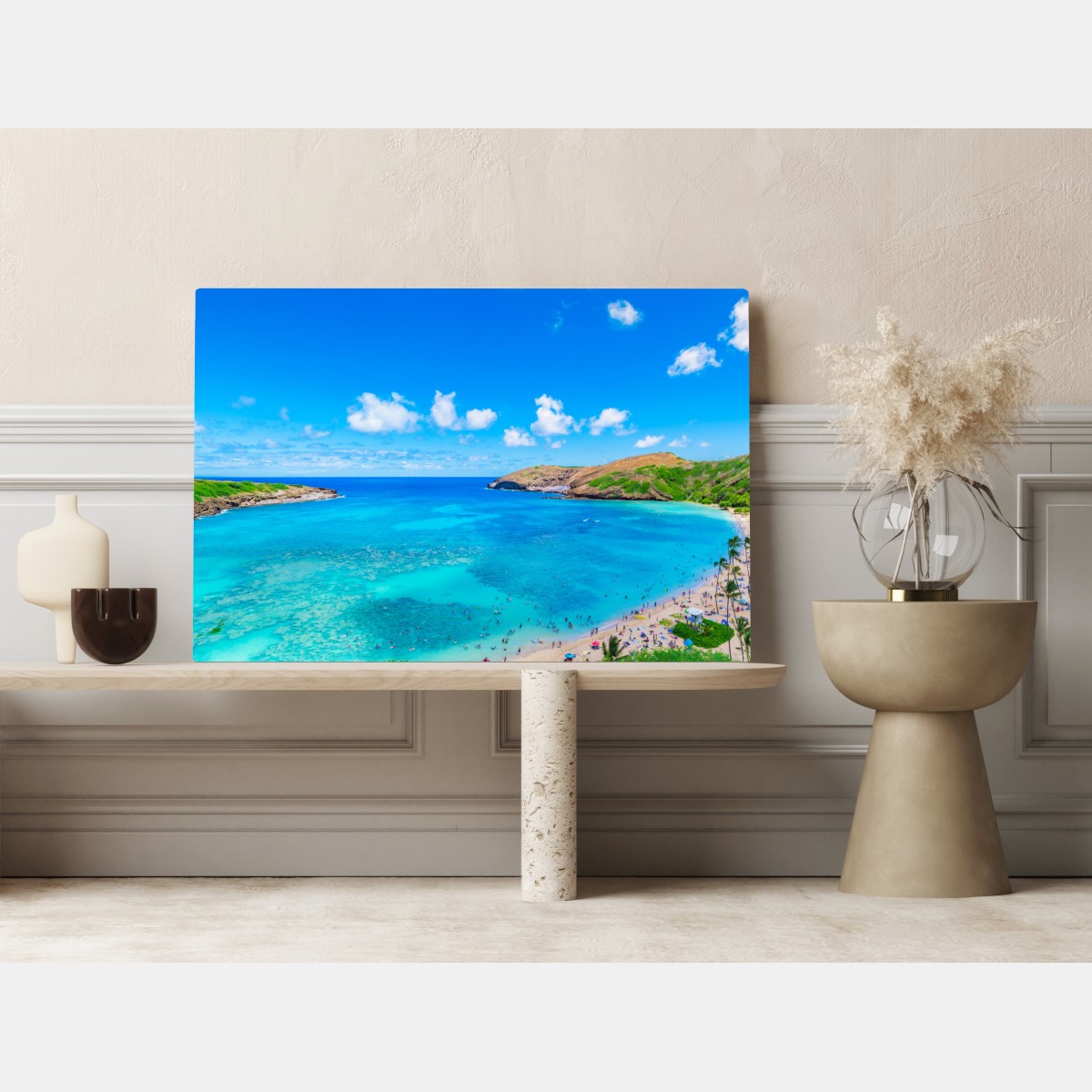 Obraz na płótnie tropikalna turkusowa zatoka panorama – Wallissimo® Obraz na płótnie tropikalna turkusowa zatoka panorama – Wallissimo®
