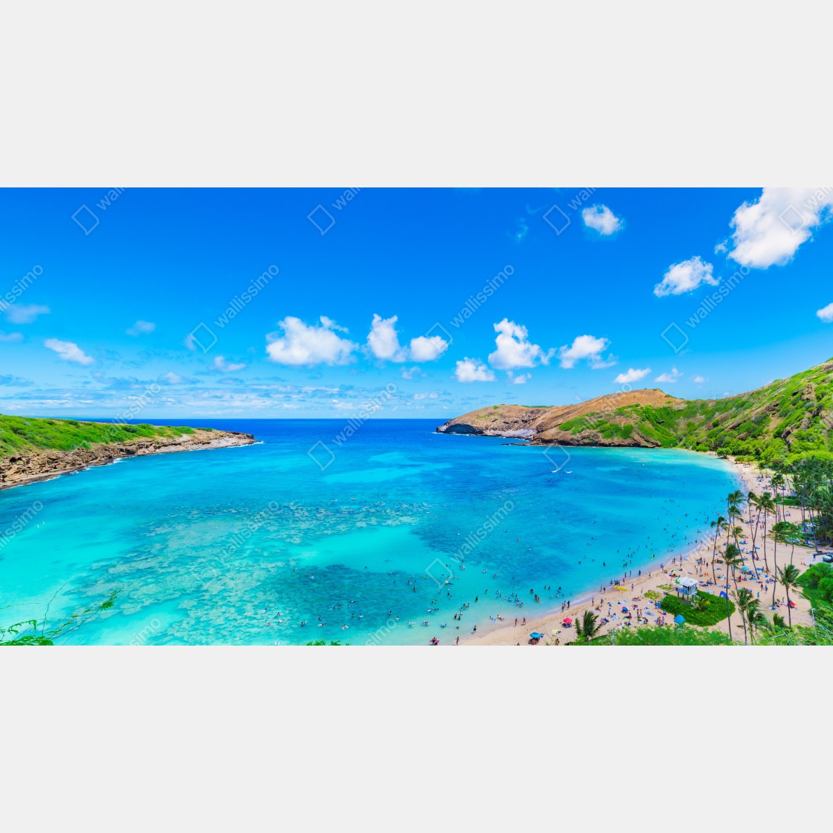 Obraz na płótnie tropikalna turkusowa zatoka panorama – Wallissimo® Obraz na płótnie tropikalna turkusowa zatoka panorama – Wallissimo®