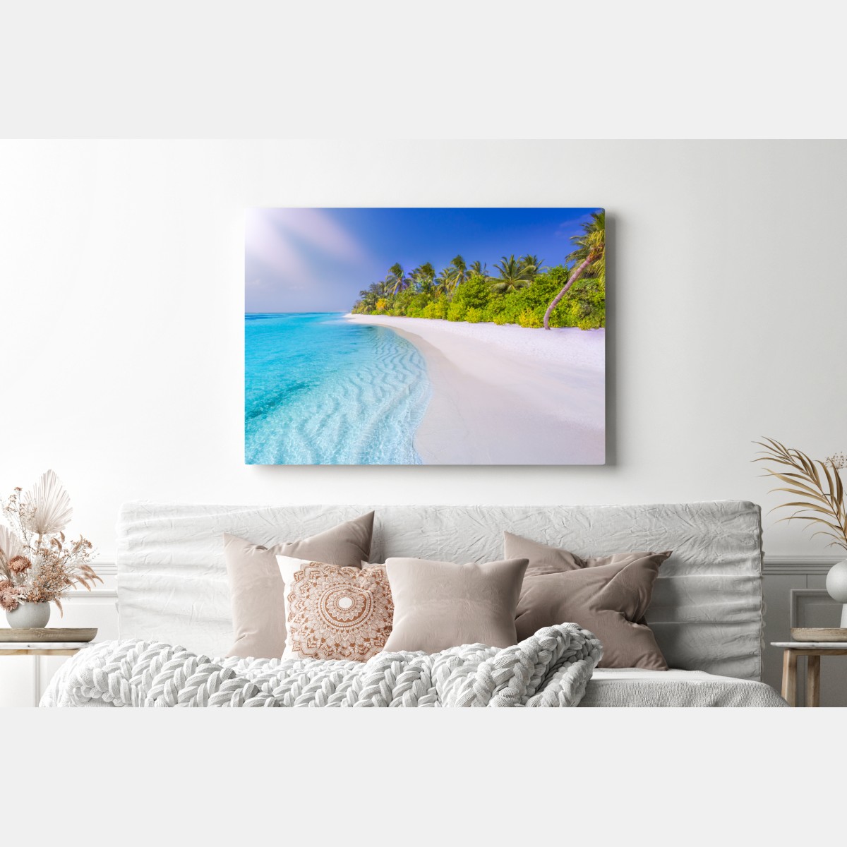 Obraz na płótnie tropikalna turkusowa plaża – Wallissimo® Obraz na płótnie tropikalna turkusowa plaża – Wallissimo®