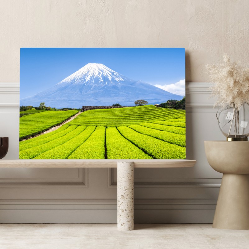 Obraz na płótnie bujne pola herbaty u stóp Góry Fuji – Wallissimo® Obraz na płótnie bujne pola herbaty u stóp Góry Fuji – Wallissimo®