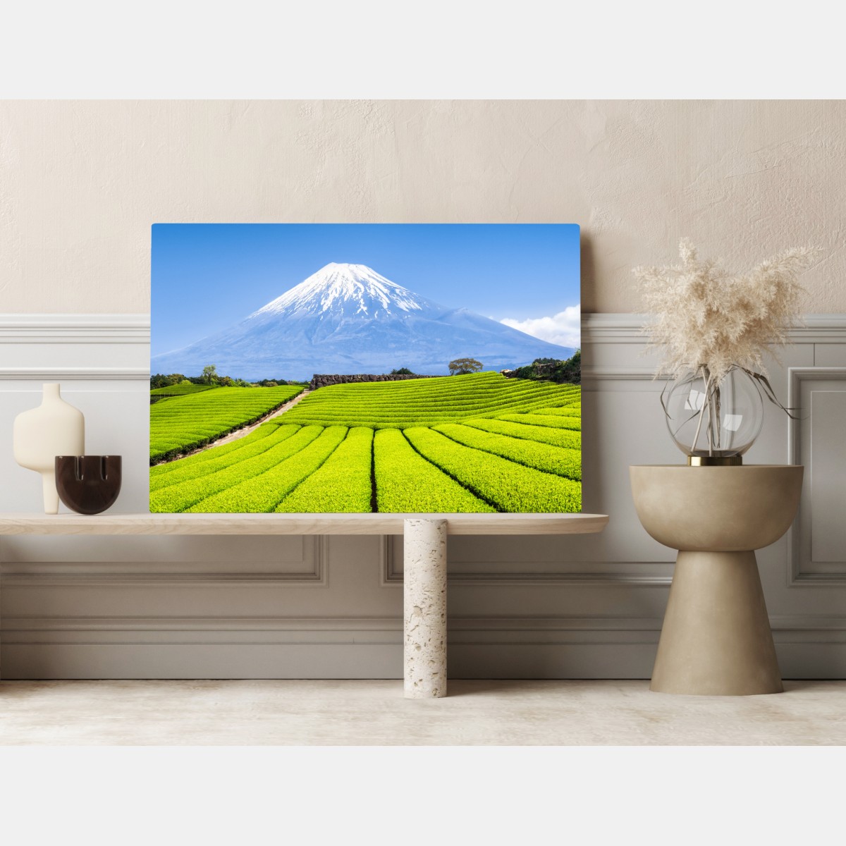 Obraz na płótnie bujne pola herbaty u stóp Góry Fuji – Wallissimo® Obraz na płótnie bujne pola herbaty u stóp Góry Fuji – Wallissimo®